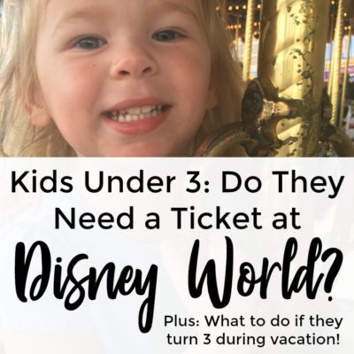 Kids Under 3 at Disney World: Do They Need a Ticket? What if they turn 3 during vacation? By disneyunder3.com.